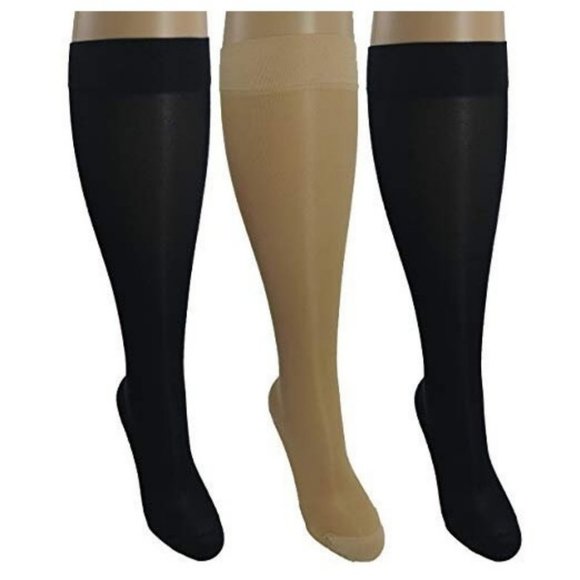 3 Sheer Pair Small/Medium Ladies Compression Socks - Picture 1 of 5